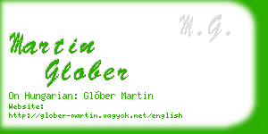 martin glober business card
